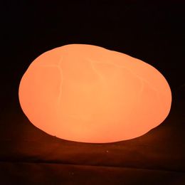 Party Decoration Creative Modern Waterproof Egg Stone PE Led RGBW Table Lamp For Bar Bedroom Living Room & Christmas Free Shippin 1pc