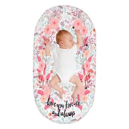 Crib Sheet Baby Diaper Changing Pad Flower Printed Cradle Cover for Newborn Moses Basket Bed Mattress BT1155