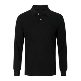 2022 high quality men long-sleeved solid color men's polo shirt casual sports men cotton lapel large size short sleeves