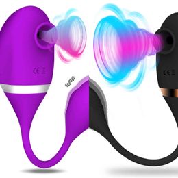NXY Vibrators Clitoris Sucker Egg Sex Toys for Women Suction Tongue Vibrator Nipple Clit Stimulator Anal Plug Female Abults 18 1119