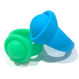 Sensory Silicone Finger Ring Fidget Push Bubble Poppers Toy Makaron Candy Colour Popping Rings Kids Christmas Gift Decompression Toys H10RGGI