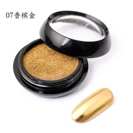 2ml Mirror Nail Glitter Powder Gold Sliver Titanium Powder Metallic Dust Nail Art Chrome Pigment UV Gel Manicure Decoration free shipping