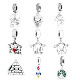 Fits Original Europe Charms Bracelet 925 Sterling Silver Boy Girl Charm Bead Pendant DIY Jewelry Findings New Design Berloque Q0531