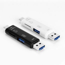 Type C/Micro USB 2.0 5 In 1 High-speed Universal OTG TF Card Reader Micro SD Adapter for Android Phone Computer Extension