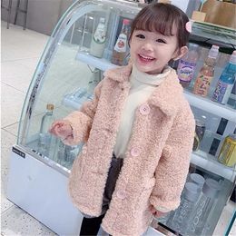 2-10Year toddler girls Coat New autumn Winter Fashion baby Girl Woolen Jacket outwear warm kid Children's Coat H0909