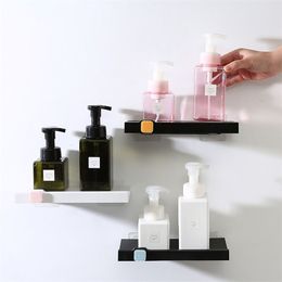 Racks Desk Organizer Bathroom Wall Shelf Simple Kitchen Storage Rack Free Punch Cosmetics 211102