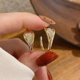 Hoop & Huggie Creative Zirconia C-shaped Earrings Baroque Gold Colour Geometric Round Circle For Women 2021 Fashion Jewellery