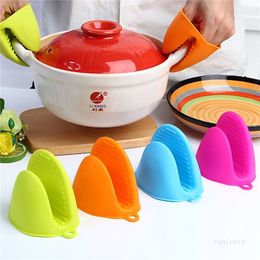 Silicone Heat Resistant Gloves Clips Insulation Non Stick Anti-slip Pot Holder Clip Cooking Baking Oven Mitts Kitchen Tools T9I001163