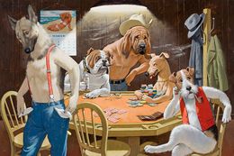 Dogs Playing Poker Home Decor Huge Oil Painting On Canvas Handpainted/HD-Print Wall Art Pictures Customization is acceptable 21060419