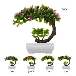Artificial Flowers Potted Plan Fake Blossom For Decoration In Vase Resin Basin + Plastic Flower Moss Foam1