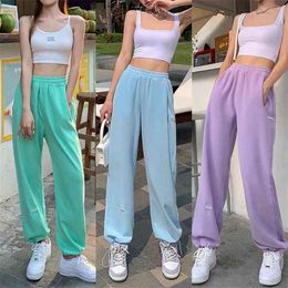 Soft Comfort Women Pants High Waist Casual Summer Slacks Ice Silk Ankle-Length Long Trousers Female 210529