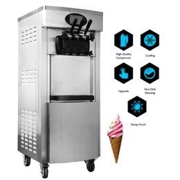 Commercial Soft Serve Ice Cream Maker Machine Price Vertical Stainless Steel Vending