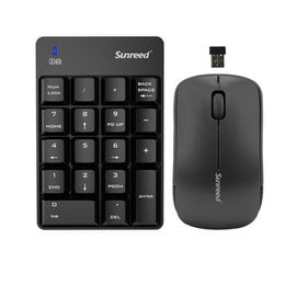 Sunreed Keypad and Mouse Combo 2.4GHz 18 Keys Wireless Numeric Keypad Number Keyboard Optical Mouse Combo Set one USB receiver
