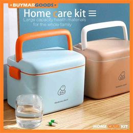BuymarGoods-Medicine Box Household Large Capacity Family Small First Aid box Full Set Of Medicine Storage Emergency 210922
