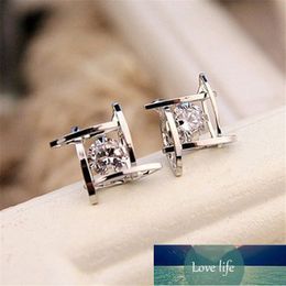 Women's Earrings Europe And The New Jewelry Geometric Hollow Square Zircon Earrings Fashion Banquet Jewelry Factory price expert design Quality Latest Style