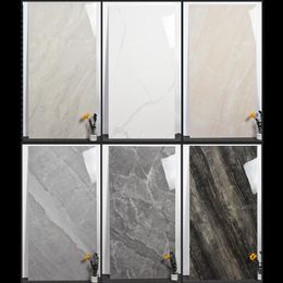 Wallpapers Grey Whole Body Large Marble Slab Tile Floor 600x1200 Dark TV Background Wall TZ
