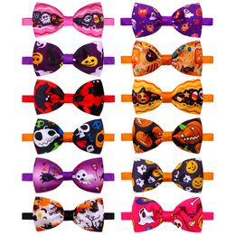 Dog Apparel Halloween Dogs Bow Ties Collar Adjustable Bowties Neckties Pet Grooming Accessories for Small Puppy Cats KDJK2109