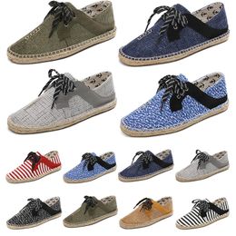 canvas shoes breathable straw hemp rope mens womens big size 36-44 eur fashion Breathable comfortable black white green Casual nine 36