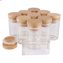 24 pieces 20ml 30*50mm Test Tubes with Bamboo Lids Glass Jars Vials Wishing Bolttes Wish Bottle for Wedding Crafts Giftgood qty