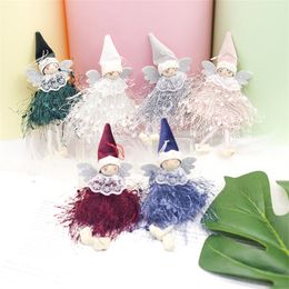 Angel Doll Merry Christmas Decoration Xmas Trees Hanging Angels Ornaments Little Kids Girls Gifts