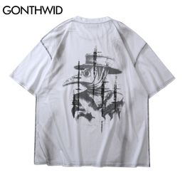GONTHWID T-Shirts Plague Doctor Tie Dye Tshirts Hip Hop Punk Rock Gothic Streetwear Mens Fashion Casual Cotton Short Sleeve Tops C0315