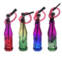 Factory outlet Soda Bottle Portable Hookah Mini Colour Hookah Pipes Glass Pipe