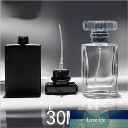 3pcs 30ml Clear/Black Refillable Glass Spray Refillable Perfume Bottles Glass Atomizer Empty Cosmetic Container For Travel Vials