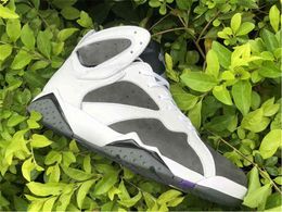 2022 TOP Authentic 7 Flint Jumpman 7s Man Athletic Shoes Retro CU9307-100 White Grey Black Varsity Purple Suede Sports Sneakers Mens Sport