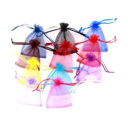 2021 NEW 7x9cm Organza Bags Jewellery Packaging Bags Wedding Gift Bag Drawstring Jewellery Pouch