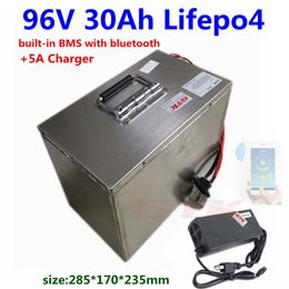 GTK Lifepo4 96V 30Ah Lithium battery pack BMS with bluetooth for 2500w ebike scooter solar system motorcycle+ 109.5v charger