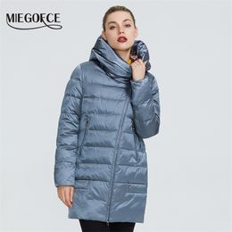 MIEGOFCE Winter Women's Collection Warm Jacket Women Coats and Jackets Windproof Stand-Up Collar With Hood 211013