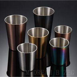 230ml Tumblers 304 Stainless Steel Drinking Cups Metal Cup for Kids and Adults Beer Mug