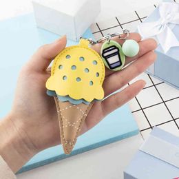 Cute Chain Girl Women Kawaii Ice Cream chains Pig Key Rings Holder Bag Charms Pendant Best Gift For Friend Jewelry
