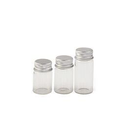 2021 Jars Crafts Glass Bottles with Aluminium Cap Liquid Bottles Empty Glass 5ml 6ml 7ml 10ml 14ml Vials Jars