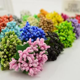 144pcs Diy Wreath Candy Gift Box Wedding Decoration Accessories Artificial Stamens Flowers For Home Handicrafts Scra jlleUL