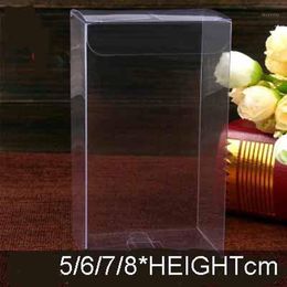 Gift Wrap 5pc/lot Transparent Box Clear Pvc Craft Box/candy/wedding Favours Display /jewelry/comestic Package Retangular