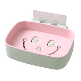 Bathroom Smile Rabbit Plastic Soap Dishes Creative Hollow Soap Boxes Soaps Rack Holder New Arrival Towel Case Tray