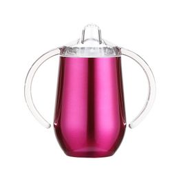 10oz 304 stainless steel Baby Feeding Bottle Nipple Double Ear Eggshell Cups 16 Colors Toddlers Tumbler Kids Milk Thermos WH0083