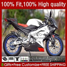 Injection Fairings For Aprilia RSV White black RS 125 R RR 125RR RS4 RS-125 12-16 38No.68 RSV125 RSV-125 RS125 12 13 14 15 16 RSV125RR 2012 2013 2014 2015 2016 OEM Body Kit