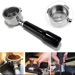 machine stand Australia - Coffee Filters 1pcs Stainless Steel Machine Handle 51mm Bottomless Stand Solid Wood Fast Delivery Good Quality