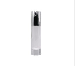 2021 15ml/30ml/50ml Clear Plastic Airless Bottle Pump Lotion Refillable Packing Bottles Cosmetic Container Makeup Tool