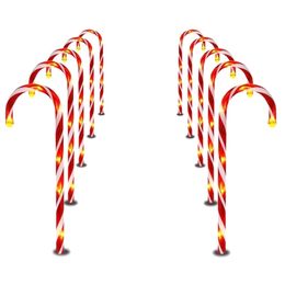 Christmas Candy Cane Pathway Lights String Christmas/New Year Holiday Lights Outdoor Garden Glow in the dark Christmas Lights 201017