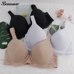 Beauwear Unlined Push Up Bra Plus Size 40D 42D 44D 46D 48D 50D Women\'s Underwear Sexy Female Brassiere Lingerie for Women 211110