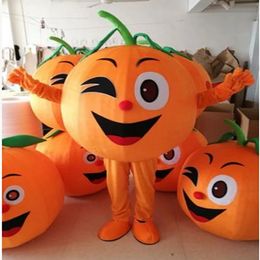 Halloween Cute Orange Mascot Costume Top Quality Cartoon Anime theme character Adult Size Christmas Carnival Birthday Party Fancy Dress