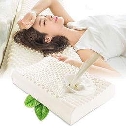 Pillow Pure Natural Latex Orthopaedic Pillows Remedial Neck Sleep Protect Vertebrae Health Care Home Bedding Cervical Protection