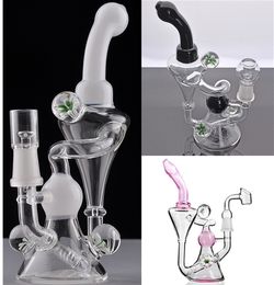 7.8inch Colour glass bong with flowers hookah oil rigs smoking pipes bubblers water pipe