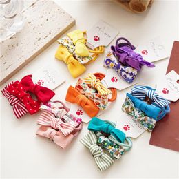 Cute Cartoon Bow Knot Rubber Bands Headwear Kids Elastic Hair Bands Children Hair Ties Girls Accessories Baby Headdress