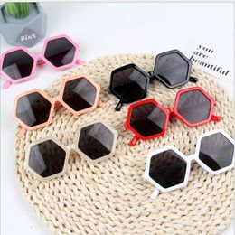 Children's sunglasses personality new hexagonal diamond sunglasses for boys and girls UV protection baby fashion glasses tide 2-8years