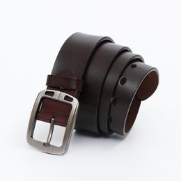 Belts Men's Fashion Leather Cowhide Belt Pin Buckle Men Accessories