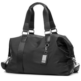 Fashion Men Travel Bags Hand Luggage Large Capacity Totes Portable Weekend Bags Casual PU+Nylon Travel Duffle For Men Handbags